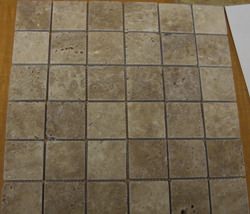 2"x2" Travertine Tuscany Walnut