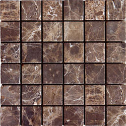 2"x2" Marble Emperador Dark (Tum)