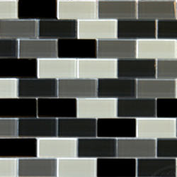 1"x2" Glass Brick Black Blend