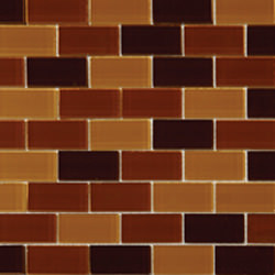 1"x2" Glass Brick Brown Blend