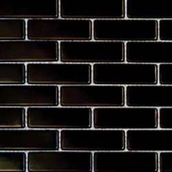 1"x2" Metal Black Brick