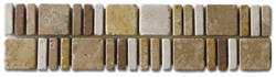 Noce, Beige, Mocha & Gold 3"x12" (Travertine)