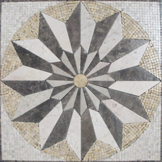 Marble Medallion Style 1 Tumbled Materials Emperador